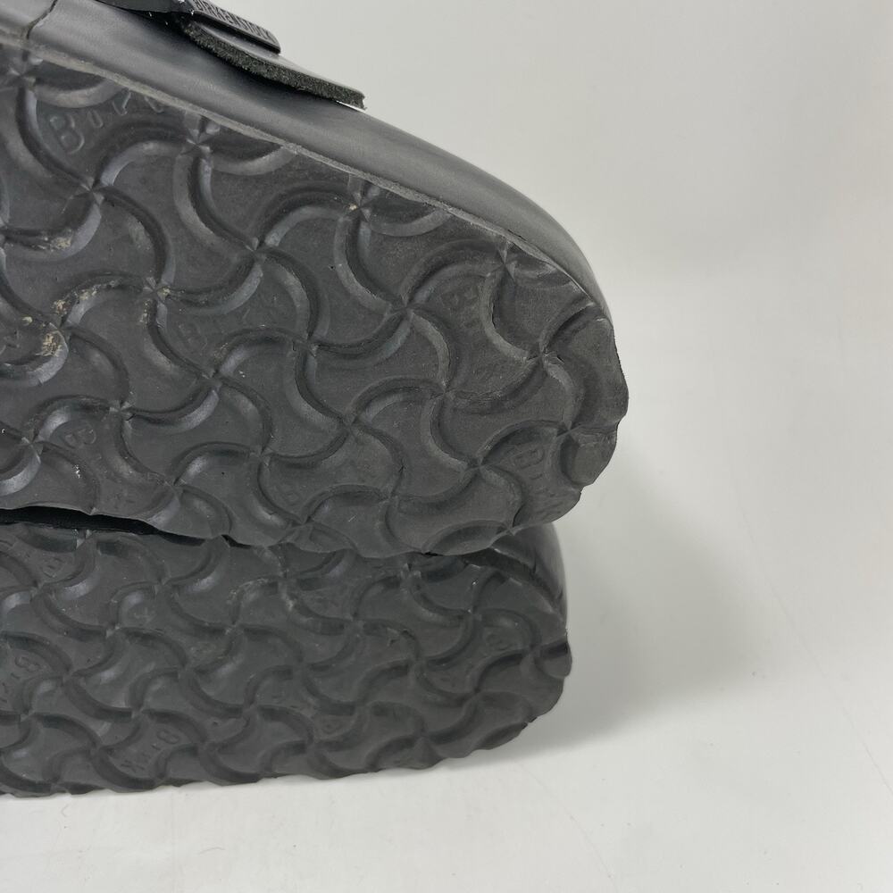 Birkenstock London Womens Size 39, 8-8.5 Black Smooth Leather Clogs Soft FB - Picture 9 of 11